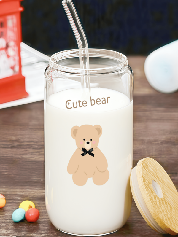 Glass Cup, High Borosilicate Glass, Sealed Bamboo Lid And Straw Cup, Reusable, Cold And Heat Insulation,Summer Outdoor, Suitable For Offices And Schools, For Coffee, Tea, Beer, Juice, Hot And Cold Drinks, Smoothies, Etc. Suitable For Parties, Festivals, Thanksgiving, Teachers' Day, Halloween, Christmas, Festival Gifts, For Mom, Lover, Boyfriend And Girlfriend Best Friend, A Gift For The Bride. Coffee Cup, Mug, Water Bottle