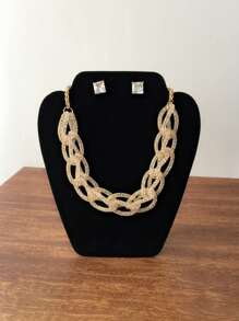 1 件黑色天鹅绒耳环、项链、吊坠、珠宝展示架收纳盒，情人节返校礼物