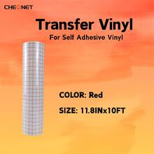 1pc Cheonet Permanent Adhesive Vinyl Matte/Glossy Colored Vinyl Sticker, Suitable For Party Decoration DIY - red plaid - View 29