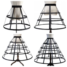 1pc Women's Black Or White Spring/Autumn/Summer Lightweight Petticoat Crinoline Slip Dress Lolita Underskirt, 2-5 Layers Steel Bone Cage Skirt Suitable For Wedding, Party, Performance, Cosplay, Decoration, Halloween Costume