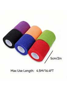 3 Rolls Self-Adhesive Elastic Bandage - Elastic Sports Tape, Available In Multiple Colors And Sizes, Suitable For Wrist, Ankle, Finger And Toe Support, Ideal Fitness Accessory For Sports And Outdoor Activities, Can Be Used With Nude Sports Tape And Medical Gauze For Secure Fixation And Injury Prevention.