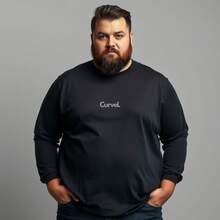 Men's Rock And Roll Metal Plus Size Long Sleeve T-Shirt 100% Cotton - màu đen - Xem 2