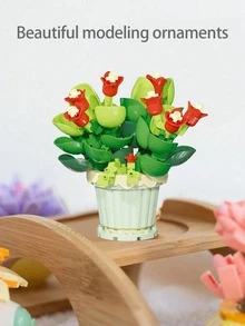 Mini Bouquet Bonsai Tree Toy Building Block Set, 105-365 Building Block Particles, DIY Simulated Plant Series Building Block Toys, Toy Building Blocks Suitable For Home And Office Decoration, Bouquet Set, Suitable For Adults, Mother's Day Gift, Birthday Gift, Valentine's Day Gift, Christmas Toy - Multicolor - View 11