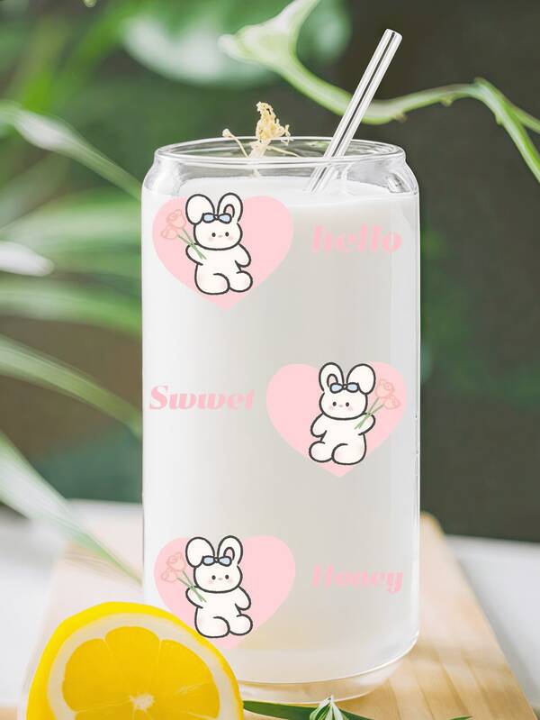 Glass Coffee Cup With Sealed Bamboo Lid And Straw, Christmas, Halloween, Suitable For Women, Home, Office And School, For Coffee, Tea, Beer, Juice, Hot And Cold Drinks, Smoothies, Etc., Reusable, Thermal Insulation, Used For Parties, Gatherings, Festivals, Thanksgiving, Christmas, Halloween, Day Of The Dead, Teachers' Day,