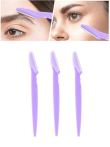 30/12/6/3/1 件套紫色眉毛剃刀套装，包含眉毛修剪器、剃须刀、去茧器、体毛修剪器和带长柄刀片及精密刀片盖的面部和眉毛剃刀，女士日常或旅行美容工具，价格实惠，适合作为圣诞礼物、化妆品、化妆工具等。 - 紫色 - 查看 6