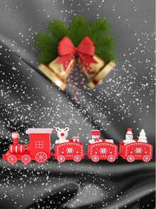 1/4pcs Christmas Baking Decor Mini Train Figurines, Santa Claus Gifts, Props & Scene Decor (The Mini Trains Are Hand-Painted, So Slight Color Variation May Occur, Which Is Normal And Not A Defect. Recommended Not To Purchase If You Require Exact Consistency).