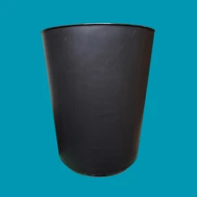 Juego de 2 cestos papelero compactos de polipropileno, libres de BPA; resistentes, ecológicos y funcionales para baño, oficina, escritorio y hogar. - Negro - Ver 2