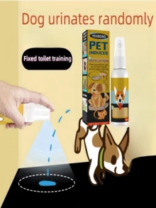 Pet Cat Dog Toilet Training Spray, Effective When Used With Training Instructions, Suitable For Various Pets Like Cats And Dogs, Varying Effects For Different Dogs, Can Increase Usage To Train Dogs, Pet Gifts, Cat Gifts, Holiday Gifts, Pet Care, Party Gifts - Orange - View 2