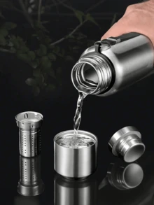 زجاجة مياه من الفولاذ المقاوم للصدأ سعة 20 أونصة - 67 أونصة، سعة كبيرة مع مقبض، معزولة، جذابة للغاية، محمولة، ساخنة وباردة للسفر والرياضة والعودة إلى المدرسة - متعدد الألوان - مشاهدة 5