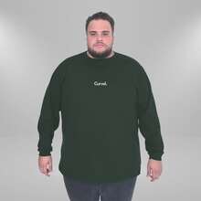 Men's Rock And Roll Metal Plus Size Long Sleeve T-Shirt 100% Cotton - xanh quân đội - Xem 2