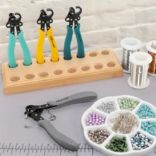 KLONKEE Alicates de punta redonda - Disponibles en varios tamaños que incluyen alicates de punta redonda de 1.5mm, 2.25mm y 3mm, adecuados para hacer joyas, cortadores de alambre, mordazas de alicates de punta redonda, mango ergonómico para un agarre cómodo para manualidades con cuentas y proyectos de artesanía de alta precisión, compatibles con alambre de artesanía de calibre 18-26 (no adecuados para alambre de metal con núcleo de acero). - Multicolor - Ver 10