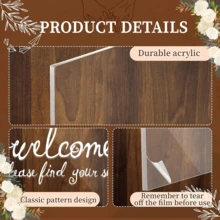 Acrylic Wedding Seating Chart, Welcome Please Find Your Seat Sign, Wedding Party Ceremony And Reception Decor - Multicolor - View 7