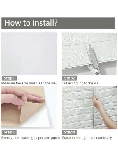 Remove Self Adhesive Wallpaper 3D Waterproof PVC Foam Moisture Proof Resistant Easy To Paste Children's Room Bedroom Living Bathroom Nursery, Fun, Bohemian Rental Home Family Office Wand Trans mation ation, Murals, Tapestries, Moderne Stickers (No Glue Tools Needed) view 2