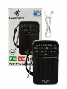Radio Bluetooth AM / FM Reproductor de altavoz portátil Radio de gran capacidad compacta, regalos populares para ancianos, - Negro - Ver 11