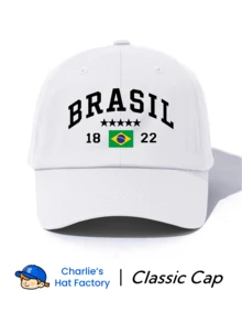 1顶巴西印花棒球帽，经典休闲复古风，柔软吸汗带，尺寸可调节，轻便防晒，百搭复古老爹帽，适合户外运动、日常穿着、聚会和度假，是送给家人和朋友的完美礼物。 - 巴西 - 查看 12