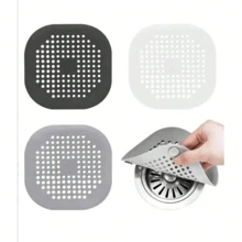 50 件/30 件/10 件/5 件一次性浴室水槽毛发捕捉器，自粘式排水盖，可重复使用的淋浴和浴缸毛发捕捉器，易于安装的排水过滤贴纸，适用于厨房水槽、洗衣房，有效阻挡毛发并防止昆虫，浴室清洁，一次性