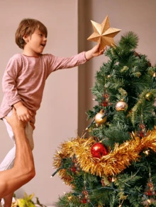 Set de 3 piezas de decoración acrílica con guitarra y árbol de Navidad - Regalo ideal para entusiastas de la música, logotipo plano 2D multifuncional adecuado para hogares, oficinas y porches - Perfecto para arte navideño interior/exterior, decoración de sala de música, señalización de escritorio, talla grande adecuado para Navidad