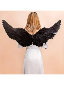 1 buah Sayap Malaikat Putih dari Bahan Bulu Alami, Cocok untuk Kostum Malaikat Liburan, Pemotretan, Pertunjukan Panggung, dan Properti Cosplay Halloween, Pesta - MultiWarna - View 10
