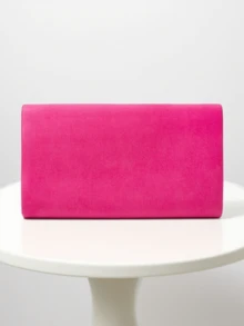 1pc Simple Solid Color Plush Party Handbag, Elegant Luxury Ladies' Evening Bag, Removable Metal Chain Shoulder/Crossbody Strap, Perfect Party Wallet For Women, Bride, Suitable For Holiday Party, Ball, Banquet, Wedding, Best Gift