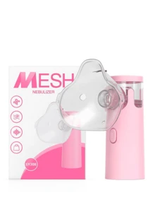 Inhaler Nebulizer Machine Portable Nebulizer Adult Children Silent - Rose - View 2