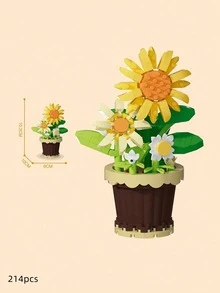Mini Bouquet Bonsai Tree Toy Building Block Set, 105-365 Building Block Particles, DIY Simulated Plant Series Building Block Toys, Toy Building Blocks Suitable For Home And Office Decoration, Bouquet Set, Suitable For Adults, Mother's Day Gift, Birthday Gift, Valentine's Day Gift, Christmas Toy - Multicolor - View 21