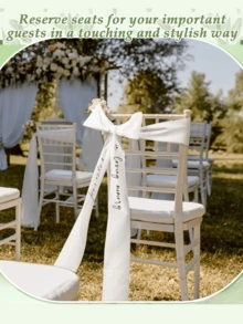 Custom Wedding Ribbons, Custom Text/Names, Reserved Chair Ribbons, Commemorative Wedding Signs, Wedding Cloth Labels, Reserved Chair Ribbons, Wedding Chair Seat Ribbons, Personalized Ribbon Seat Tags, Wedding Chair Decorative Name Place Tags, White Wedding Ribbons, Decorative Ribbons, Gift Ribbons And Cloth Ribbons For Baptisms