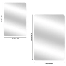 8 piezas de espejos de plástico irrompibles, láminas de espejo acrílico, espejos cuadrados mini de varios tamaños, espejos de ladrillo de vidrio, adecuados para el centro de la mesa de comedor, bodas, decoración del hogar, gabinete, decoración de espejo rectangular