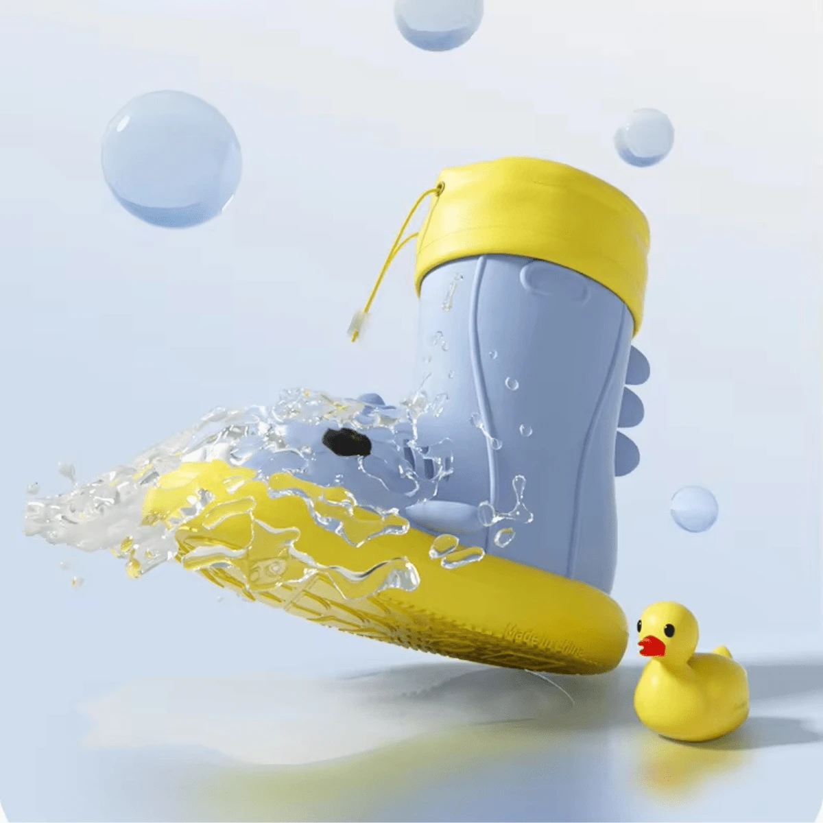 Botas de Lluvia para Niña y Niño Sharky Rain – Impermeables, Antiderrapantes, Divertido Diseño de Tiburón – Tallas 14 a 22 MX DENALI - Azul - Ver 1