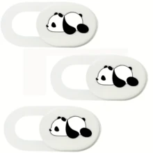 3pcs Cute Panda Pattern Webcam Cover Slide, Thin Fit For Laptop, Computer, Smartphone, Tablet To Protect Your Privacy And Security, Strong Adhesive (3 Packs - Panda Pattern)