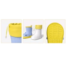 Botas de Lluvia para Niña y Niño Sharky Rain – Impermeables, Antiderrapantes, Divertido Diseño de Tiburón – Tallas 14 a 22 MX DENALI - Azul - Ver 6