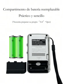 Radio Bluetooth AM / FM Reproductor de altavoz portátil Radio de gran capacidad compacta, regalos populares para ancianos, - Negro - Ver 9