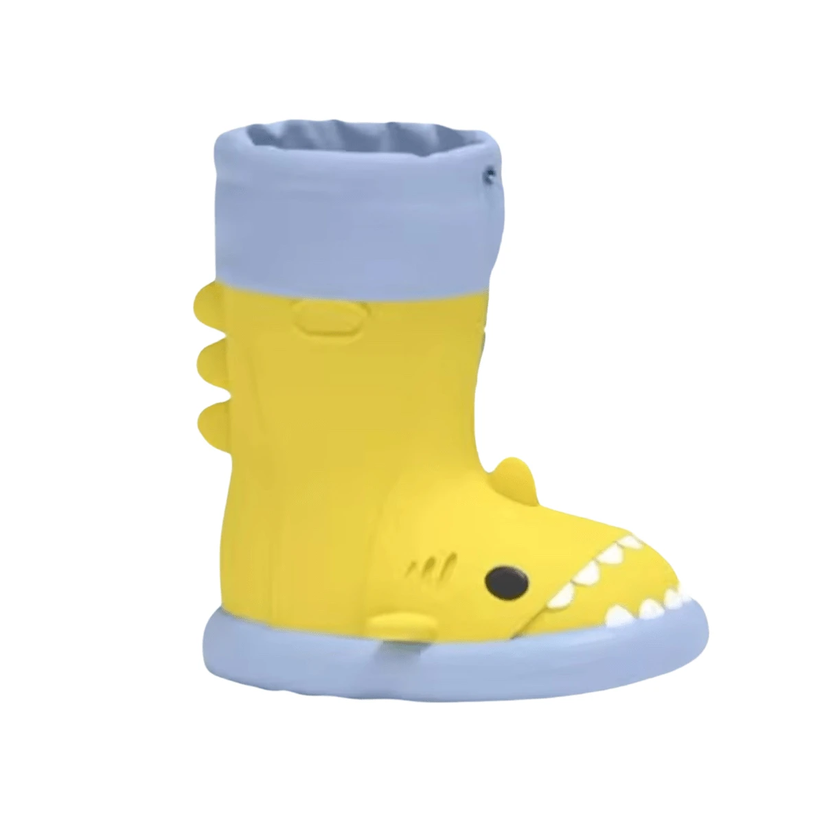 Botas de Lluvia para Niña y Niño Sharky Rain – Impermeables, Antiderrapantes, Divertido Diseño de Tiburón – Tallas 14 a 22 MX DENALI - Amarillo - Ver 1
