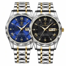 POEDAGAR Top Brand Luxury Man Wristwatch Waterproof Luminous Date English Week Men Watches Stainless Steel Automatic Quartz Men's Watch Male For Men's Watches Birthday Gifts Father's Day Gifts Lovers Business Partners Souvenirs Halloween Christmas Gifts - Nhiều màu - Xem 10