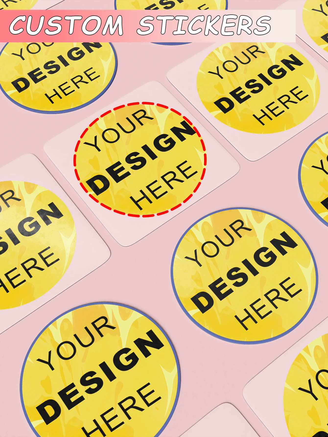 24 ملصق مخصص بقطر 4 سم، ملصقات أعمال شخصية، ملصقات مخصصة بأي تصميم أو شعار أو صورة أو نص أو عنوان أو رمز الاستجابة السريعة