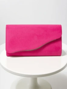 1pc Simple Solid Color Plush Party Handbag, Elegant Luxury Ladies' Evening Bag, Removable Metal Chain Shoulder/Crossbody Strap, Perfect Party Wallet For Women, Bride, Suitable For Holiday Party, Ball, Banquet, Wedding, Best Gift