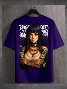 Hinataa T-Shirt Luxury Streetwear T-Shirt Unisex Fashion - Purple - View 1
