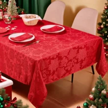 1pc Table Cloth Rectangle Table,Fitted Tablecloth,Waterproof Table Cloth,60 X 84 Inch,Polyester Tablecloth,Rectangle Tablecloth,Red Christmas Tablecloth,Tablecloths For Rectangle Tables