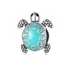 1 pieza Colgante con dijes de la serie Océano, con concha azul, estrella de mar, tortuga, cangrejo, cola de pez, concha marina, adecuado para hacer pulseras, collares, joyería, amuletos, manualidades, aretes, llaveros, tobillos, dijes para collares, dijes para bolsos