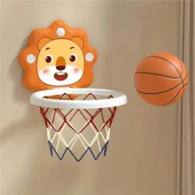 Kids Cartoon Animal Basketball Hoop Set, Includes 1 Mini Basketball And 1 Air Pump - Wall-Mounted, Suitable For Indoor And Outdoor Use, Fit For Boys And Girls 3 Years Old And Above - Multicolor - View 3