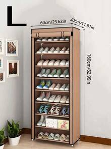 6/10 层鞋柜带防尘罩，无纺布节省空间鞋架，容量大，易于组装，便携式鞋柜，适用于各种场景，如入口、储物架、家庭和宿舍储物、鞋子收纳盒、鞋子收纳、鞋柜、房间装饰、架子、搁板、简约、春假、波西米亚风、高档风格、母亲节 - 彩色 - 查看 15