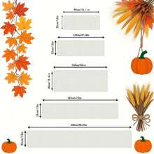 1 /108 piezas Camino de mesa de Acción de Gracias con hojas de arce y calabazas - Poliéster decoración estacional para el hogar, cocina y comedor, múltiples tamaños, resistente y duradero centro de mesa con tema de otoño para anfitriones de vacaciones y amantes del otoño - Otoño-F - Ver 7
