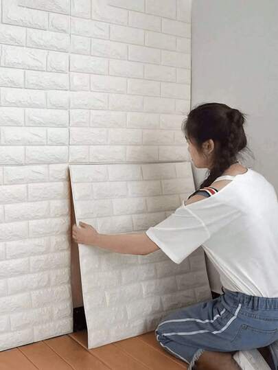 Remove Self Adhesive Wallpaper 3D Waterproof PVC Foam Moisture Proof Resistant Easy To Paste Children's Room Bedroom Living Bathroom Nursery, Fun, Bohemian Rental Home Family Office Wand Trans mation ation, Murals, Tapestries, Moderne Stickers (No Glue Tools Needed)