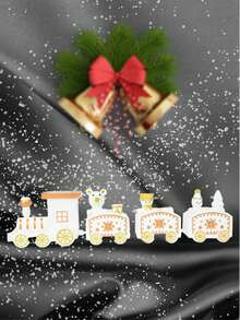 1/4pcs Christmas Baking Decor Mini Train Figurines, Santa Claus Gifts, Props & Scene Decor (The Mini Trains Are Hand-Painted, So Slight Color Variation May Occur, Which Is Normal And Not A Defect. Recommended Not To Purchase If You Require Exact Consistency).