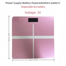 1pc Digital Body Weight Scale, Rose Gold, Sleek Black, Moonlight Silver, Gem Blue, Precise Electronic Bathroom Scale For Home, Adult Health Weighing Device, Compact