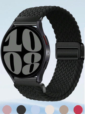 20 毫米 22 毫米 1 件磁性快速释放表带兼容三星 Galaxy Watch 7/6/5/4/Pro/Classic、Gear S3 和 Amazfit GTR 4 尼龙表带 | 优质尼龙替换带可调节耐用腕带，适用于华为 GT 2e/3/4/5 智能手表配件，男/女款