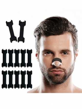 50 Pieces, Multifunctional Nose Dilator, Auxiliary Patch, Snoring Reduction Nose Patch, Daily Use, Nighttime Sleep Breathing Patch, Improve Sleep Quality And Help Breathing, Physical Assisted Ventilation Specially Designed Nose Patch, Convenient For Breathing Through The Nose. Non-Sensing Support For The Nose, Gentle And Non-Irritating, Suitable For Home Portable Packaging