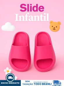 Chinelo nuvem infantil cores diversas confortável e leve para crianças 26/27 a 32/33 promoção!