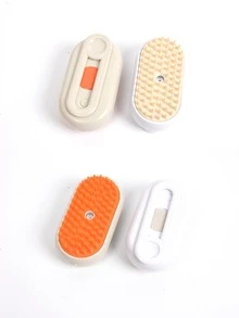 [Rechargeable Grooming] 2025 New 3-In-1 Rechargeable Cat & Dog Grooming Brush Anti-Static Steam, USB-Powered Massage & Hair Removal, Ergonomic Handle, 36V For Sensitive Light Beige, Pet Grooming