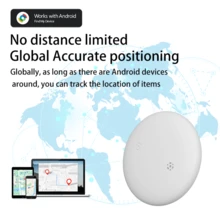 Android 蓝牙追踪器、全球 GPS 定位器、宠物防丢失报警器、汽车定位器、远程精确追踪、一键设备呼叫、持久电池、适用于 Android“Find Hub”APP、适用于老人、宠物、汽车、钥匙、包等防丢失追踪和定位，仅支持 Android 系统（不兼容 Apple 和）