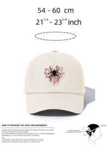 1 szt. Czapka baseballowa z nadrukiem SPIDER WAB, klasyczna, swobodna, stylowa, vintage, miękka opaska na pot, regulowany rozmiar, lekka, chroniąca przed słońcem, uniwersalna, vintage'owa czapka dla taty, odpowiednia do uprawiania sportów na świeżym powietrzu, codziennego noszenia, na imprezę, wakacje, idealny prezent dla rodziny i przyjaciół - Pajęczyna - Zobacz 4
